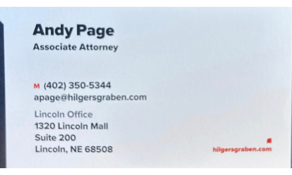 Andy Page BCard